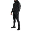 Suits-survêtement masculins 2024 Automne Hiver 2 pièces Ensemble à sweat à capuche solide à manches longues et pantalons de sport mâle de pantalon