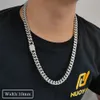 Iced Out roestvrij staal Cuban Link Chain PVD Gold vergulde hiphop ketting Bracelet Diamond Moissanite voor mannen