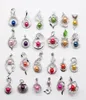 Подвесные ожерелья на 24 стилях 925 стерлинговой жемчужной жемчужины с 68 -миллиметровыми цветными смесью 510 шт. SS016850970