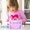 Mücevher Torbaları Küçük Kız Hediye Kutusu 2pcs Oyuncak Prenses Kalı Hazine Sanatı Makyaj Kılıfı Organizatör Pretend Play