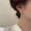 Gestüt Ohrringe 2024 Fashion Cross für Frauen Mädchen koreanischer Stil eleganter Kristallschmuck Ohrringe Fischschwanz Lady Geschenk