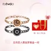 2pcs / paire 100% tout nouveau perlé totwoo touche longue distance allume des bracelets vibrés pour les cadeaux de relation couples