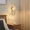 Lampe murale nordique classique lampes cristallines à chambre à coucher chambre étude salon vivant villa el metal gold LED décoratif