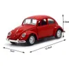 Decoratieve objecten Figurines Beetle Diecast Pull Back Car Model Toy Nieuw mooie vintage voor kinderen Geschenkdecor Leuke Figurines Miniatures T240505