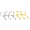 Keychains 100 stcs blanco sleutelhang sleutelhanger roestvrijstalen ringen keyfoB sleutel metalen hanger ring