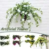 Dekorativa blommor 2st Artificial Hanging Vine Fake Morning Glory Home Decoration Party Table Silk Wedding Indoor Outdoo V5p1