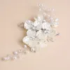 Yeni Moda Vintage Düğün Gelin Kristal Rhinestone İnci Boncuklu Saç Aksesuarları Kafa Bandı Taç Tiara Şerit Başlık Takı