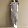 Fashion Women Girls Losse Solid Jumpsuit Riem Harembroek Dames Algemene broek Casual Playsuits Plus Size S-5XL 240429