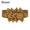 Ceintures décoration de fleur extension de la ceinture de couleur large courroie de couleur une ceinture de taille décontractée