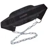 Dikke gewichthefgordel met kettingdompeling voor het optrekken van kin Kettlebell Barbell Fitness Bodybuilding Gym 240423