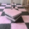 Tapetes 10pcs Soft Plush Living Living Carpet Eva Foam Baby Play Mat Tiles entrelaçar piso Puzzle Kids Magic Patchwork Playmat 30 cm