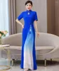 Etnische kledingfeest Qibao Cheongsam jurk vintage lente lange plus size qipao oosterse vrouw elegante Chinese stijl avond