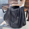 Scherma 2024 Summer's Fashion's Fashion Long Chiffon Skirt Female Female High Cashy Ladies Big Swing B261