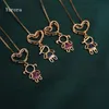 Colliers pendants charme amour fils Collier de fille multicolaire Zircone Famille Famille garçon coeur Collier pendent Gold Chain Mother Gift 2024 Q240430