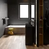 Robinets de lavabo de salle de bain basés sur mesure noirs intégrés bassin extérieur bolcone lavabos en ingénierie