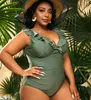 Damskie stroje kąpielowe 2024 Kobiety plus size na plaży Bikini seksowne jednoczęściowe jednoczęściowe kostium kąpielowe body na plaży Bodysuits kąpiel kąpielowy xxxxl