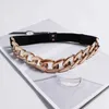 Twotwinstyle Patchwork Chain Belt for Women Hit Color Minimalist Belts Female Fashion New Accessories 2021 Style Spring Q0624 219n