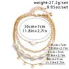 Chains Beaded Beach Pearl Starfish Shell Vintage Vacation Necklace For Women Fashion Jewelry Minimalist Summer Accessories