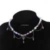 Choker Bohemian tissé à la main Collier coloré à la main Resin Love Collar Dropship