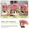 Fleurs décoratives fausse planta artificiel en pot bonsaï ororne fleur fleur de bureau rose