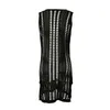 Femmes Crochet Knit Swimwear Cover Up Sexy Sans manchettes Hollow Out Robe de plage Summer Casual Camisole Swimsuit Court