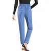 Women's Jeans Middle-aged Mother Spring Summer Vintage High Waist Baggy Trousers Casual Loose Cropped Denim Pants Women