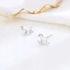 Boucles d'oreilles étalon minimalistes et élégants chevaux de Troie en argent sterling S925 pour femmes