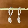 Hoop oorbellen GRA Real 925 Sterling Silver Mini Zirkon Zonnebloembloem voor vrouwen geschenk van hoge kwaliteit verkopen fijne sieraden