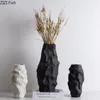 Vases irrégulières en céramique Vase Simulation Pottes de fleurs de pierre Arrangement décoratif Porcelaine Nordic Home Decor moderne