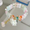Bracelets de charme Bracelet de perles colorées en cristal doux pour les femmes