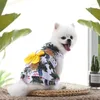 Ubrania dla psów ananasa hawajska spódnica zwierząt oddychająca wygodna sukienka szczeniaka łuk miękka skóra Przyjazne ubrania