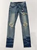 Amiriri Jeans Luxurys Designers Jeans Fransa Moda Düz Erkekler Amirii Kot Biker Deliği Streç Denim Pantolon Günlük Jean Amirii Erkek Skinny Pants Jeans 549