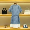 S French Style Denim Dress Spring Elegant High End Women Middle для женщин