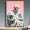 Gemälde Ca Malerei Abtrkte Dampfwelle Scpture of David Moderne Poster Drucke Wandkunst Bild für Wohnzimmer Wohnkultur Cuadros Dr. Dhywz