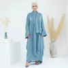 Etnik Giyim Moda Dubai Shiny Abayas Kadın Kaftan Türkiye Çöp Müslüman Maksi Elbise Eid Kaftan Mütevazı İslami Marocain Jalabiya Djellaba