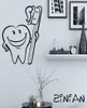 Bathroom Decor Stickers Cool Tooth Brush Wall Decals Muraux Waterproof Tile Decorate Kids Room Vinyl Sticker Dental Clinic5184351