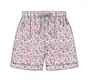 Kleidung Sets Babykleidung reiner Baumwollkinderanzug Sommer Blaues Gitter ein einteiliger zweiteiliger Badeanzug Mädchen Pink Blumenjungen Shorts