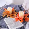 Decorazione per feste simulata Garland Candlestick Silk Flower Whith Ringraziamento Giardino di Halloween per arredamento per matrimoni