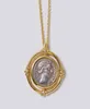 Colliers pendants bijoux de mode solide sculptée ancienne collier de monnaie romaine Placing 18K Gold Boutique Cadeau entier6390485