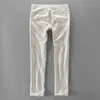 100% wysokiej jakości czyste lniane spodnie swobodne Pani mężczyźni marka długie spodnie moda biznesowa dla Pantalones Pantaloni Un Pantalon 240417