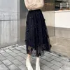 Юбки Moonbiffy роскошная женщина юбка корейская модная эластичная вышива