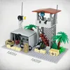 Militärzubehör Armee Kanonenzaun WW2 Sentry Tower Netto Bausteine Ziegelversammlungen Teile DIY -Konstruktion Modell MOC SET 240428