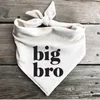 Vêtements de chien Custom Big Bro Bandana frère Annonce de grossesse bébé pos minimaliste Minimal Minimal Style Simple Flove Cream