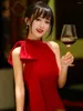 Vêtements ethniques jeunes style |Avec yi gu fa cheongsam toast robe fille haut-great amélioré le mariage rouge féminin d'été