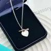 Чистое серебряное настоящее значение TiffanyJewelry Ожерелье Tiffanynecklace Love Подвеска дизайнера женщин мужские ожерелье высокое качество TiffanyJewelry Gold 624 996