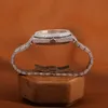 Anpassad märke Full Iced Out High Quality Luxury Silver Original Hip Hop Men Moissanite Diamond Wrist Watch
