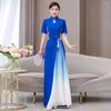 Etnische kledingfeest Qibao Cheongsam jurk vintage lente lange plus size qipao oosterse vrouw elegante Chinese stijl avond