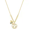 senza collo per donna gioielli swarovskis abbinando la marca rotonda in oro collana piccola ape femminile swarovski elemento cristallo