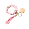 Pendants Sile Bead Bracelet Wrist Keychain With Tassel Diy Gift Drop Delivery Home Garden Arts Crafts Dhyea