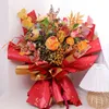 Papier d'emballage de fleurs saupoudrer du bouquet en or papier enveloppe coréen art coréen papier cadeau de cadeau 20 feuilles 240423
